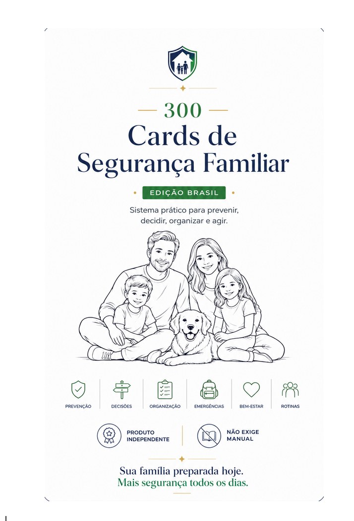 Capa do kit 300 Cards de Segurança Familiar, Edição Brasil