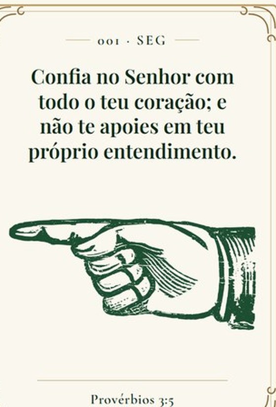 Carta 001 do baralho Luz para Cada Dia, com o versículo de Provérbios 3:5